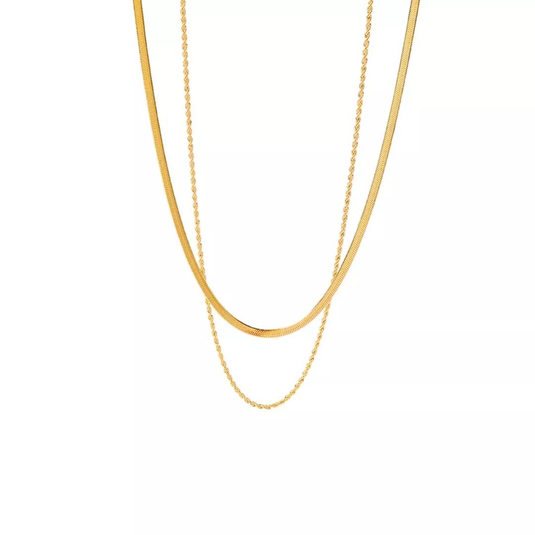 CHAMPAGNE LAYERED NECKLACE