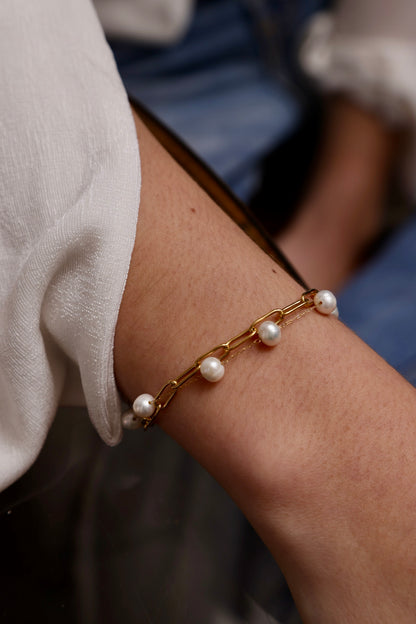 BRACELET EN PERLES D'EAU DOUCE ALBA