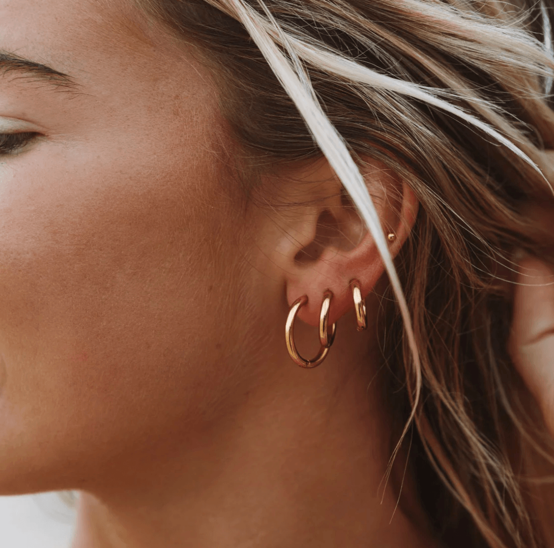 EVA BOUCLES D'OREILLES TRIPLE HOOPS